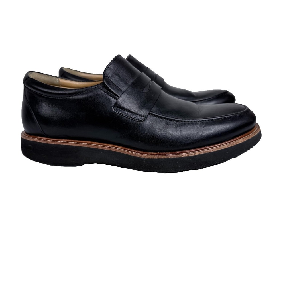 Samuel Hubbard Free Black Leather Penny Loafers Mens 9 W‎ M2180 Vibram Portugal